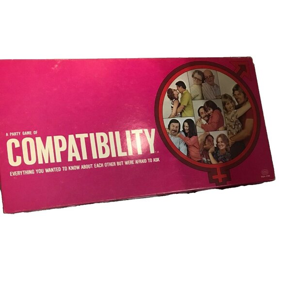 Compatibility Board Game Couples Party Vintage 1974 Reiss Games Retro Design - Picture 1 of 10
